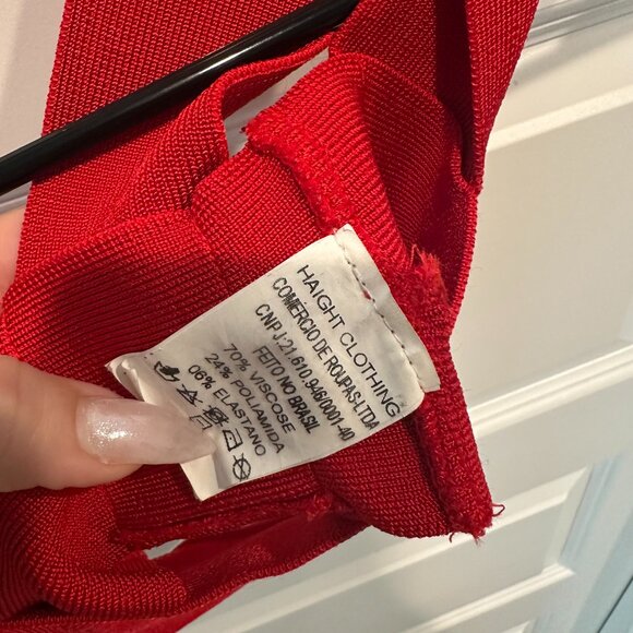 HAIGHT. Knit Amanda Top - Revolve Red Bandage Crop Bra Top - Size Small - Picture 9 of 9